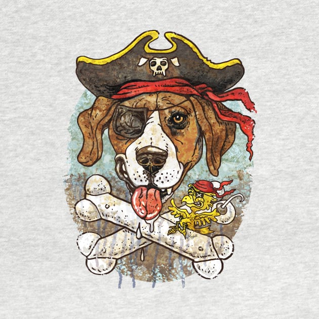 Bad to the Bone Pirate Dog by Mudge